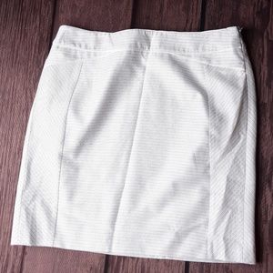 NEW WHBM winter white skirt with silver threading